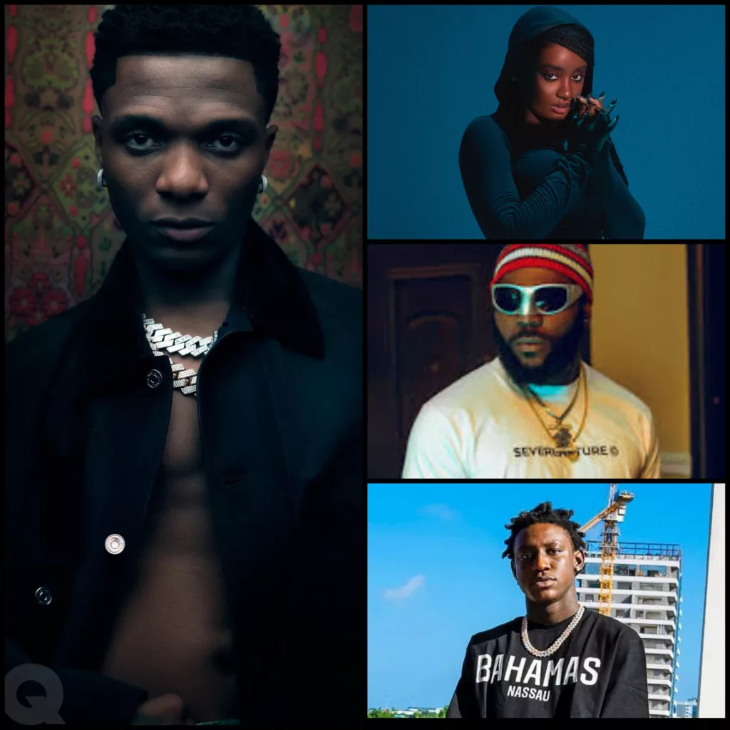 Wizkid; Odumodublvck, bloody Civilian; Shallipopi